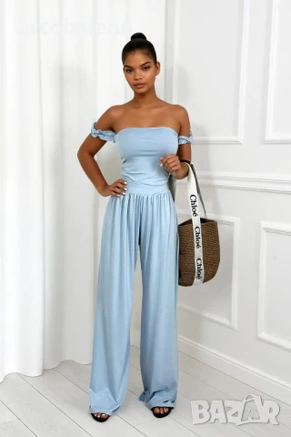 Дамски комплект от топ и панталон от вискоза Sicilia, 4цвята , снимка 2 - Комплекти - 51056949