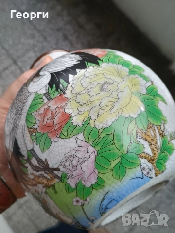 Красива керамична ваза-7, снимка 9 - Антикварни и старинни предмети - 52581624