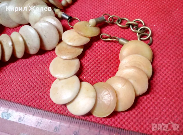 ЕТНО ЕРТ КОМПЛЕКТ ОГЪРЛИЦА и ГРИВНА от РОГ РЪЧНА МАЙСТОРСКА ИЗРАБОТКА 47328, снимка 2 - Бижутерийни комплекти - 47282843