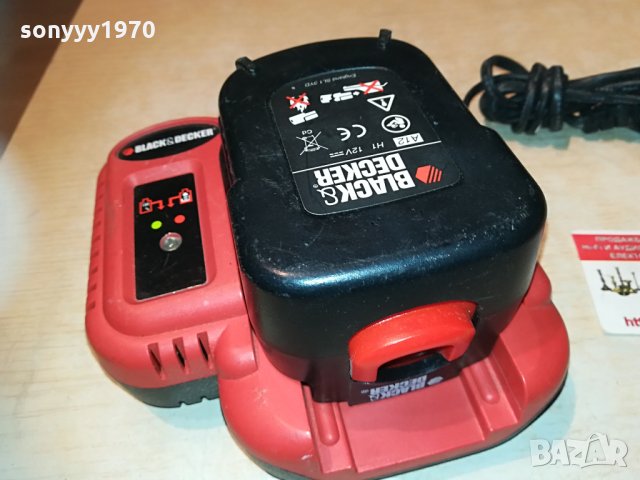 black & decker 12v battery+charger-внос швеицария 1405210934, снимка 4 - Винтоверти - 32870596