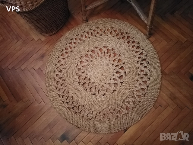 Плетени ратанова маса и нова рогозка, снимка 3 - Градински мебели, декорация  - 51898872