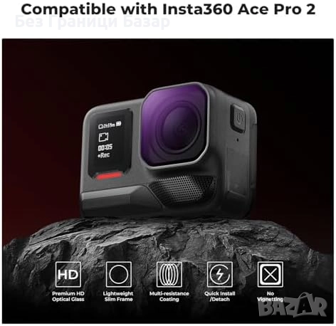 Нов Комплект 4 броя ND филтри Insta360 Ace Pro 2 – ND8 ND16 ND32 ND64, снимка 3 - Обективи и филтри - 52154106