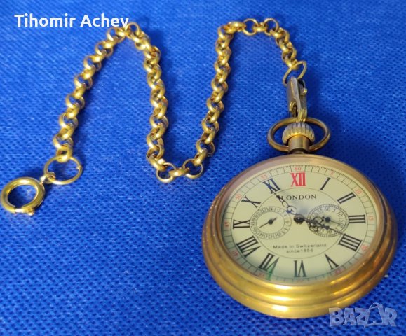 Джобен механичен часовник Made in Switzerland, снимка 8 - Джобни - 39398053