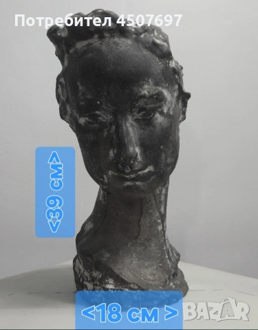 бронзова Скулптора бюст , снимка 4 - Антикварни и старинни предмети - 53035271