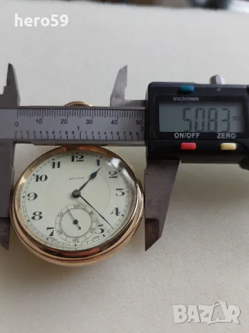 Джобен часовник  ROLEX-1910-30 г.позлатен, снимка 6 - Мъжки - 47605735