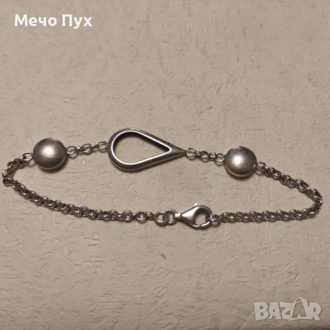 Сребърна гривна (213), снимка 4 - Гривни - 43317492