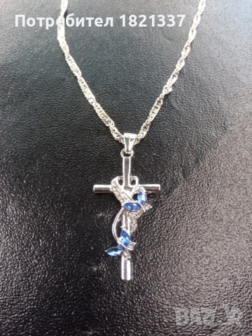 Дамско колие с кръст , снимка 4 - Колиета, медальони, синджири - 52415667