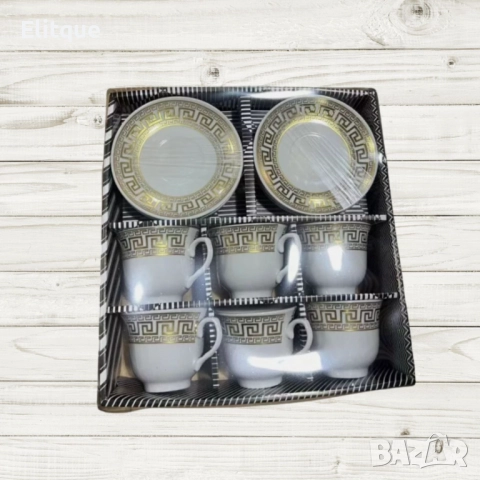 Порцеланов комплект за чай от 12 части, чаша и чинийки, снимка 2 - Други - 52690781