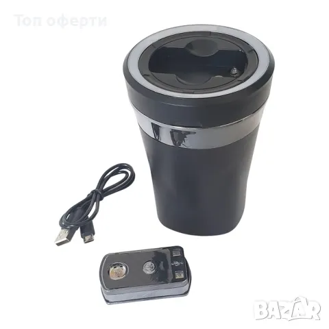 Пепелник за автомобил с диод и запалка 2343, снимка 5 - Аксесоари и консумативи - 49336437