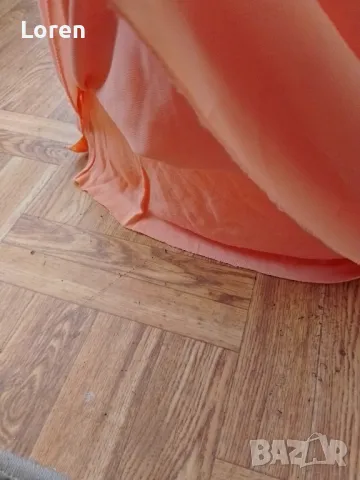 Рокля с дантела и гръб с панделка в прасковен цвят, снимка 8 - Рокли - 47677384