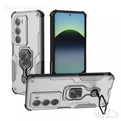 WANLONFENG Защитен калъф с Протектор за Xiaomi Redmi 15 5G/4G | Удароустойчив PC+TPU, Стойка, Темпер, снимка 2 - Калъфи, кейсове - 51995448