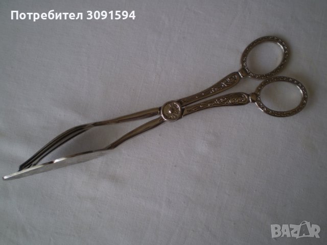 Щипка за сервиране на ястия салати  сребърно покритие, снимка 6 - Аксесоари за кухня - 36856209