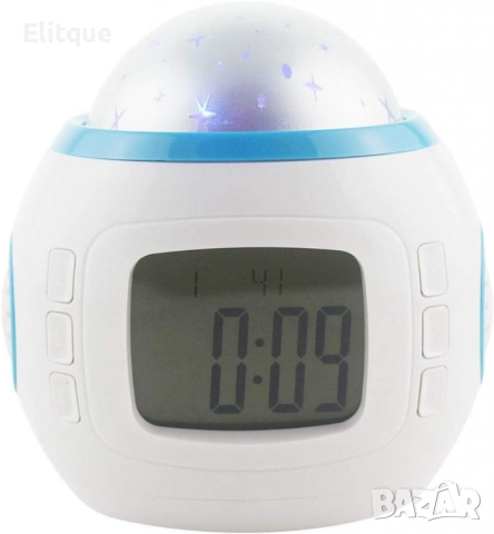 Будилник с прожекционна лампа – магията на звездното небе във вашата стая +музика, снимка 10 - Детски нощни лампи - 52596939