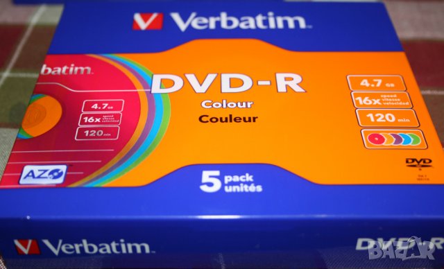 VERBATIM COLOR цветни DVD-R дискове, снимка 1