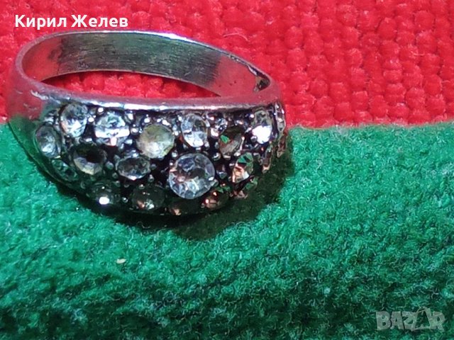 СТАР СКЪПОЦЕНЕН СРЕБЪРЕН БЕЛ ЕПОК АРТ ПРЪСТЕН с ЦИРКОНИ 25832