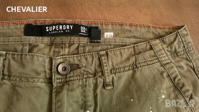 SUPERDRY Stretch Trouser Размер 33/34 еластичен панталон 10-51, снимка 5 - Панталони - 43122068