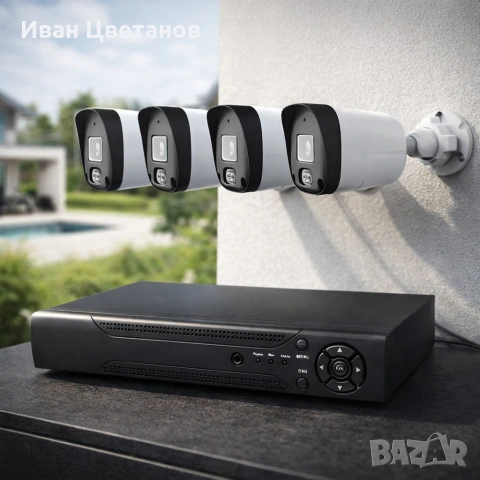 Професионален комплект за сигурност с 4 камери IP67 YL-806B