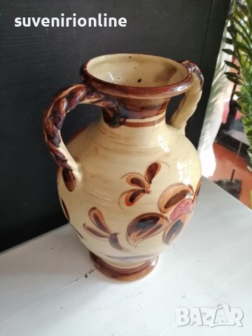 Стара керамична делва ваза, снимка 2 - Вази - 40206741