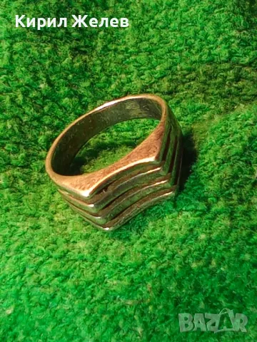 СТАР СРЕБЪРЕН ПРЪСТЕН СРЕБРО 925 МАЙСТОРСКА РЪЧНА РЕТРО АРТ СТИЛ ИЗРАБОТКА 48618, снимка 12 - Пръстени - 48938439