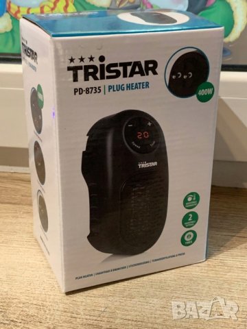 Електрически мини радиатор Tristar 400 W, черен, 75 х 180 мм, снимка 3 - Отоплителни печки - 43975064