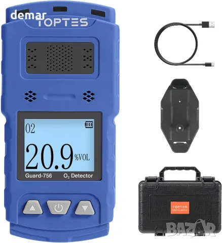 TopTes Guard-756 O2 монитор, преносим кислороден детектор,0,5s реакция