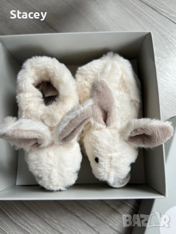 Комплект обувки с дрънкалки зайче 0-6 месеца, снимка 2 - Други - 51875317