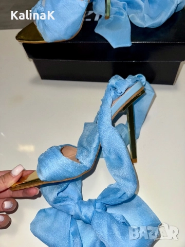 Атрактивни сини сандали, снимка 2 - Сандали - 51897076