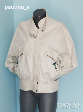 Естествена кожа / винтидж дамско яке / голям размер 