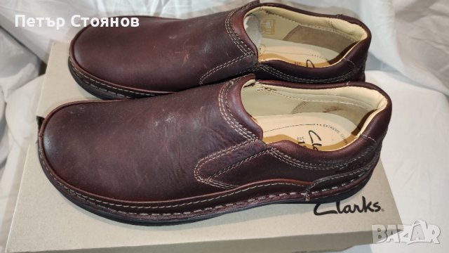 Удобни мъжки /юношески/ половинки от естествена кожа CLARKS №39 1/2, снимка 5 - Ежедневни обувки - 43182327