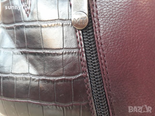  Боти естествена кожа Marko Tozzi цвят бордо и патладжан , снимка 5 - Дамски боти - 28114875