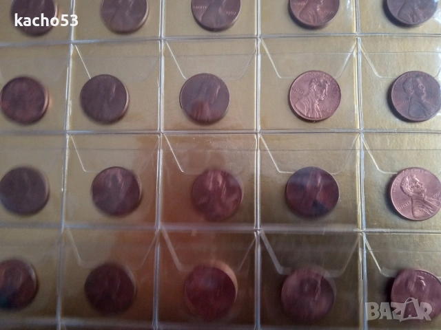 40 броя по 1 цент 1966 - 2016 г. САЩ, снимка 4 - Нумизматика и бонистика - 53152560