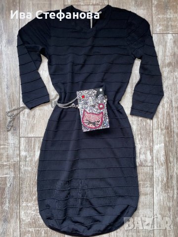 Нова елестична елегантна бандажна черна парти рокля изчистен класически модел , снимка 8 - Рокли - 39576816