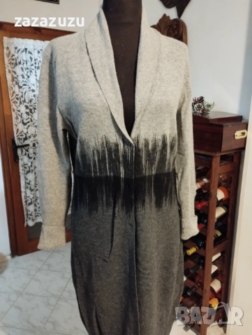 ВЛНА И АНГОРА дамска дълга жилетка, снимка 2 - Жилетки - 53190926