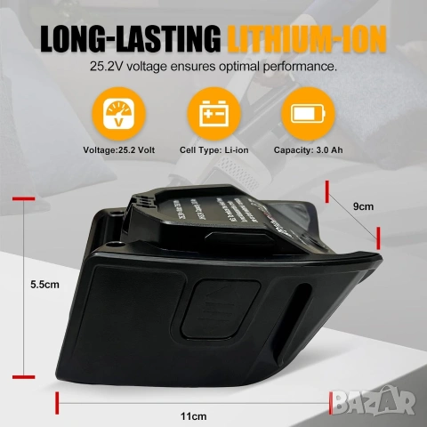 25.2V Батерия за Miele Triflex HX1 и HX2 - 3.0Ah (Заместител HX-LA), снимка 2 - Прахосмукачки - 53276817