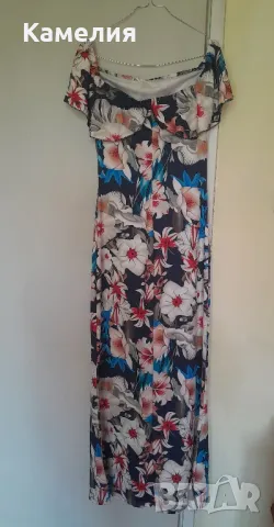 Дълга флорална рокля, М-размер , снимка 1
