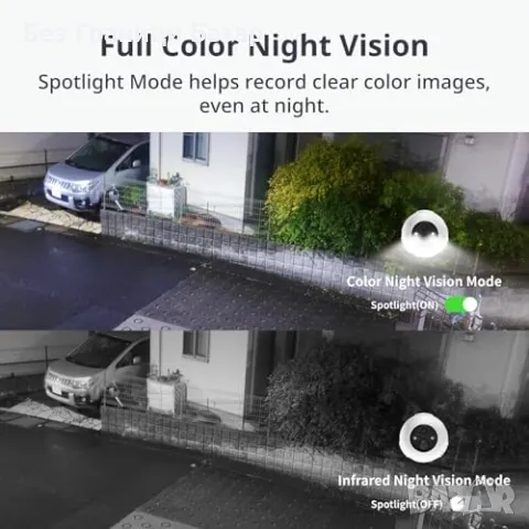 Нова 2K външна камера за сигурност, водоустойчива, 10000mAh батерия, AI, снимка 6 - IP камери - 47519750