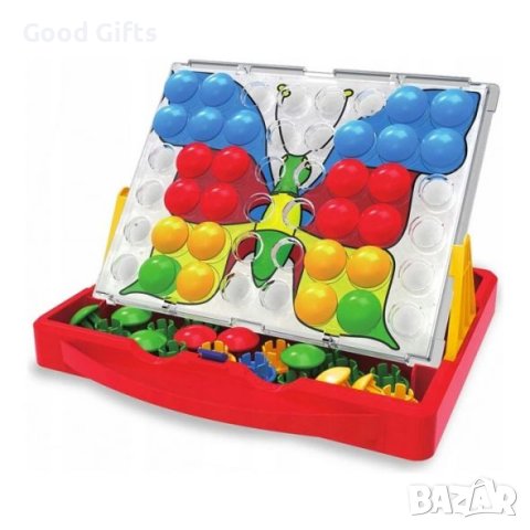 Комплект детска мозайка с 48 елемента и 16 карти, снимка 2 - Конструктори - 43216294