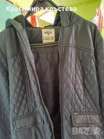 Продавам дамско яке Kenvelo.тьмно синьо,с качулка,якето е ново но по пролетно-есенно, снимка 5 - Якета - 38719381