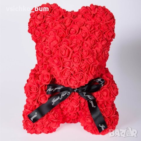 Червено мече от рози. Перфектният подарък за свети Валентин. Височина: 25см, снимка 2 - Романтични подаръци - 43868310