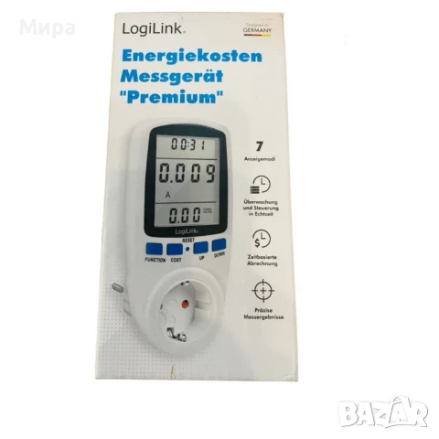 Енергометър LogiLink „Premium“ – измервател на разхода на електроенергия