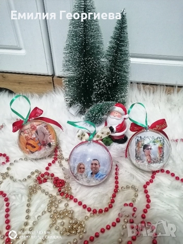 Коледни топки със снимки ♥️, снимка 14 - Коледни подаръци - 52621899