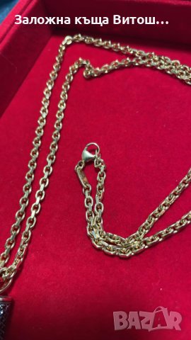 Златен синджир с висулка патрон инкрустиран с 415 диаманта - 18К / 97 гр., снимка 5 - Колиета, медальони, синджири - 38727733