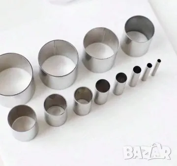 12 размера малки кръг кръгове ринг цилиндър резец форми форма за тесто фондан декор украса торта , снимка 3 - Форми - 47495991