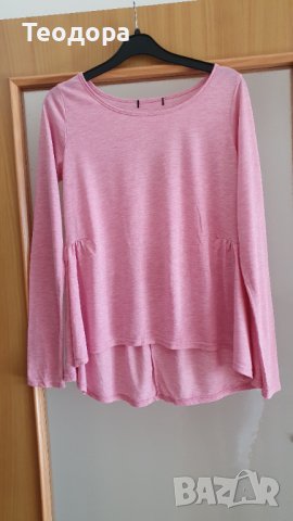 Розова блуза р.S, снимка 1 - Блузи с дълъг ръкав и пуловери - 42987079