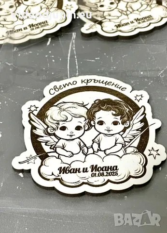 Магнитни подаръчета за гостите на вашето кръщене, снимка 3 - Статуетки - 46705886