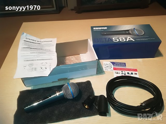 shure beta sm58s-profi microphone-внос швеицария, снимка 4 - Микрофони - 28457573