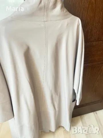 Ново кожено манто с 3/4 ръкави естествена кожа, снимка 2 - Якета - 49508106