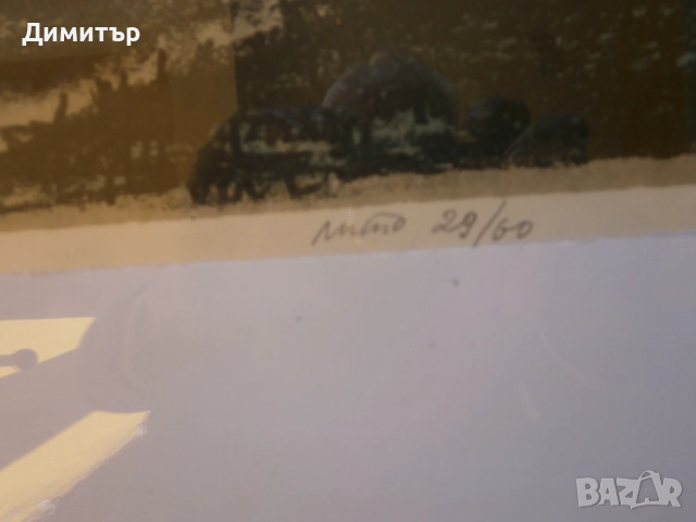 Литография Ц.Костуркова, снимка 4 - Картини - 35501102