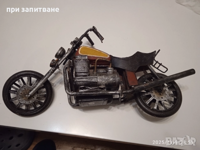Стар метален мотоциклет и пикап пътна помощ, за декорация, големи, снимка 8 - Колекции - 48563310