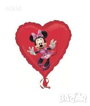 Мини маус сърце червен балон фолио фолиев хелий или въздух парти рожден ден